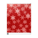 Load image into Gallery viewer, Red and White Snowflake Wrapping Paper
