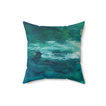 Load image into Gallery viewer, Teal Square throw Pillow
