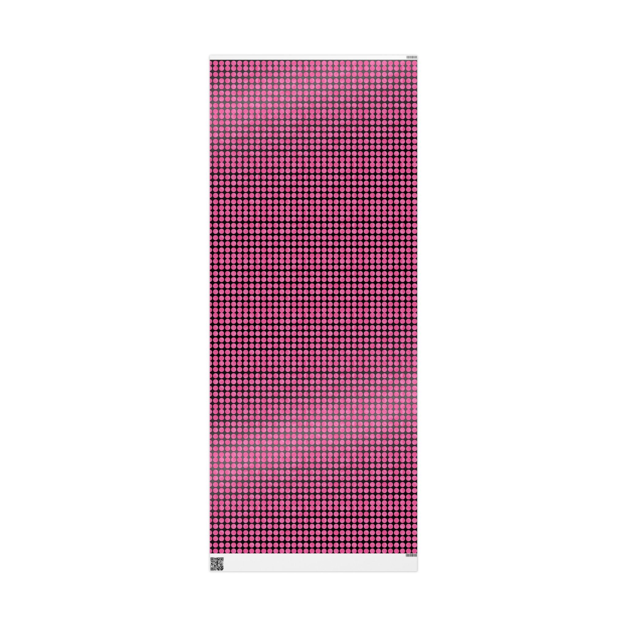 Black and Pink Polka Dot Wrapping Paper