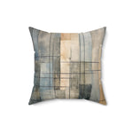 Load image into Gallery viewer, Silver and Gold Geometric Throw Pillow
