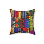 Load image into Gallery viewer, African Kente Print Spun Polyester Square Pillow
