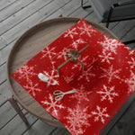 Load image into Gallery viewer, Red and White Snowflake Wrapping Paper
