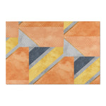 Load image into Gallery viewer, Abstract Orange and Gray Area Rug
