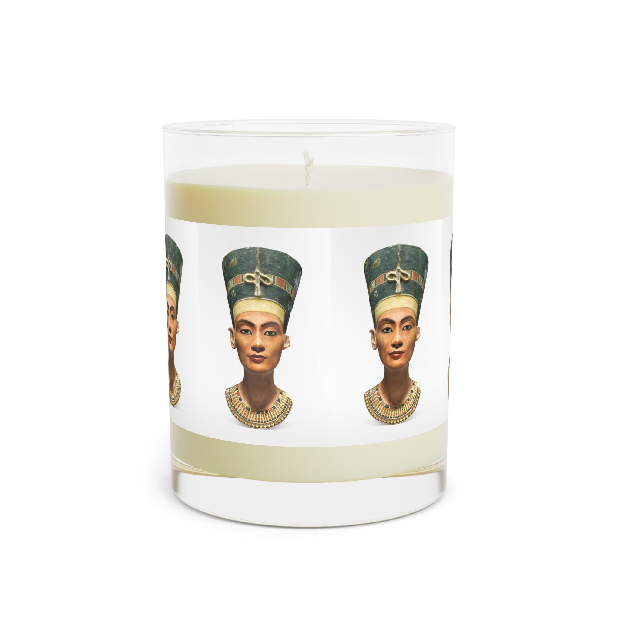 Queen Nefertiti Bust Scented Candle - Full Glass, 11oz