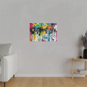 Urban Drip Graffiti Matte Canvas, Stretched, 0.75"