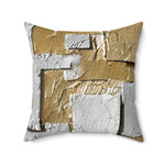 Load image into Gallery viewer, Silver and Gold Metallic Print Pillow
