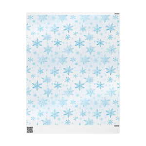 Blue and White Snowflake Wrapping Paper