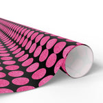 Load image into Gallery viewer, Black and Pink Polka Dot Wrapping Paper
