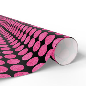 Black and Pink Polka Dot Wrapping Paper