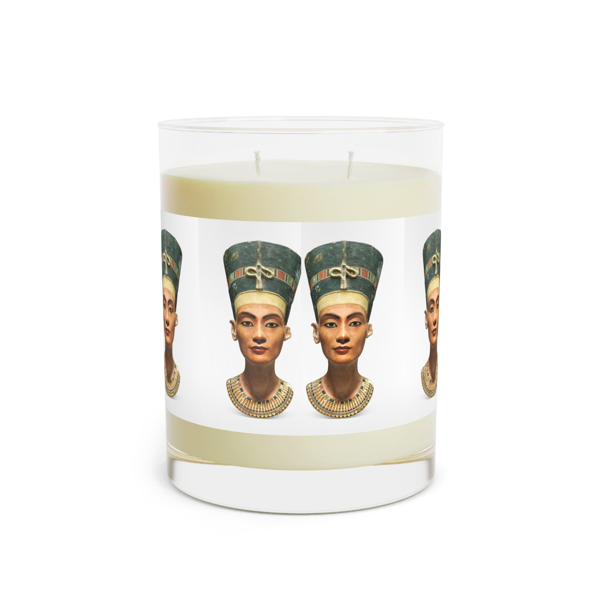 Queen Nefertiti Bust Scented Candle - Full Glass, 11oz