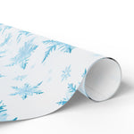 Load image into Gallery viewer, Blue and White Snowflake Wrapping Paper
