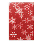 Load image into Gallery viewer, Red and White Snowflake Area Rug
