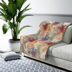 Load image into Gallery viewer, peach and gray metallic sherpa fleece blanket
