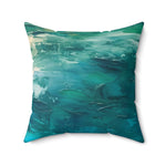 Load image into Gallery viewer, Teal Square throw Pillow
