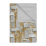 Load image into Gallery viewer, Silver and Gold Metallic Print Velveteen Microfiber Blanket (Two-sided print)
