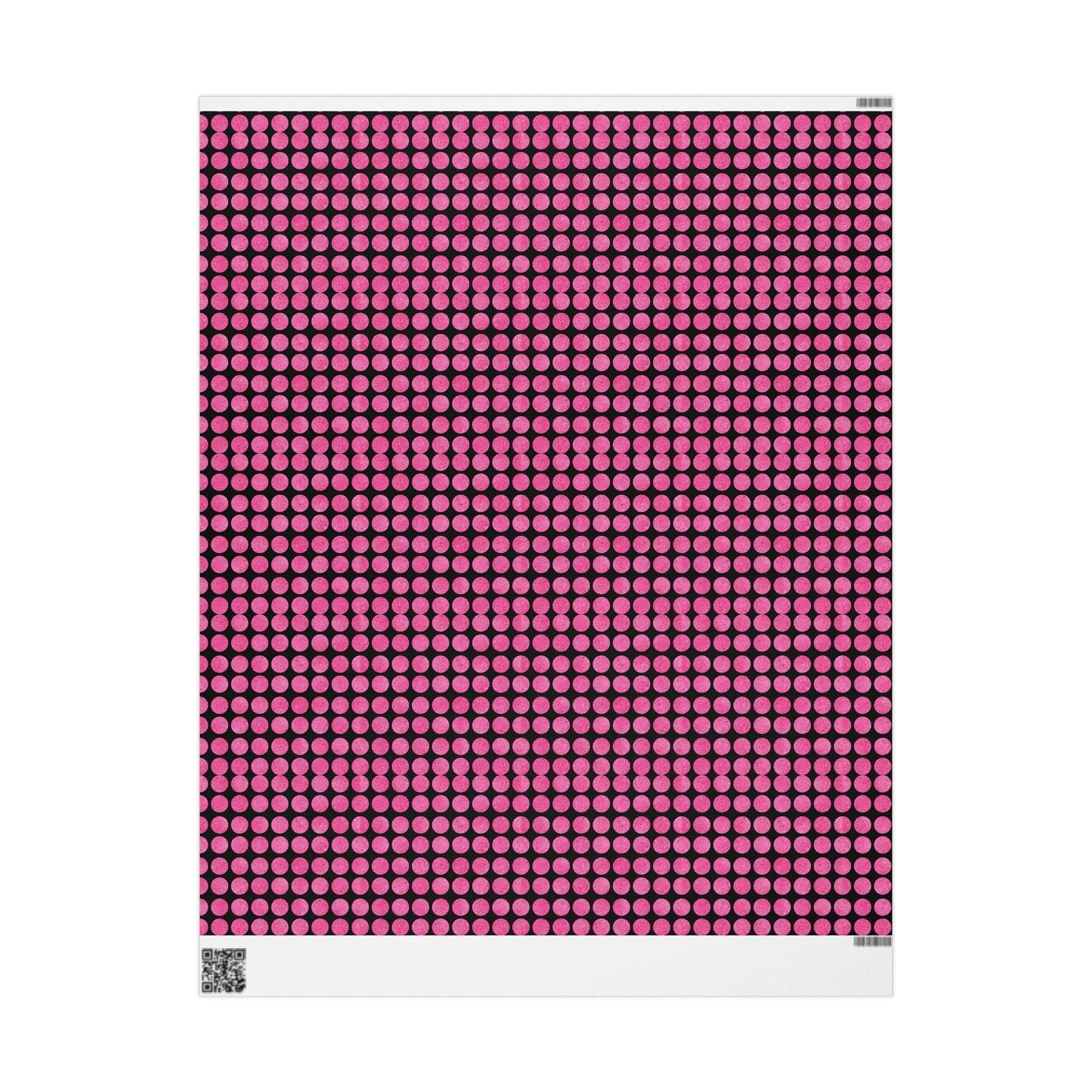 Black and Pink Polka Dot Wrapping Paper