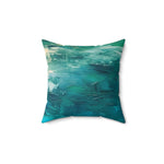 Load image into Gallery viewer, Teal Square throw Pillow
