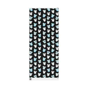 Black, Blue, and White Baby Gift Wrapping Paper