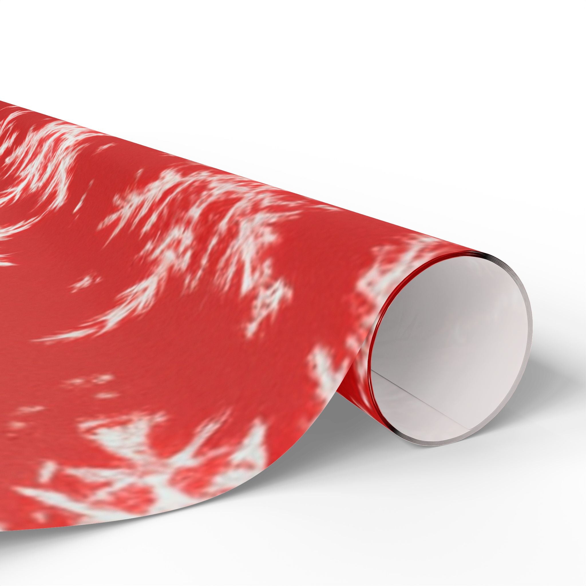 Red and White Snowflake Wrapping Paper