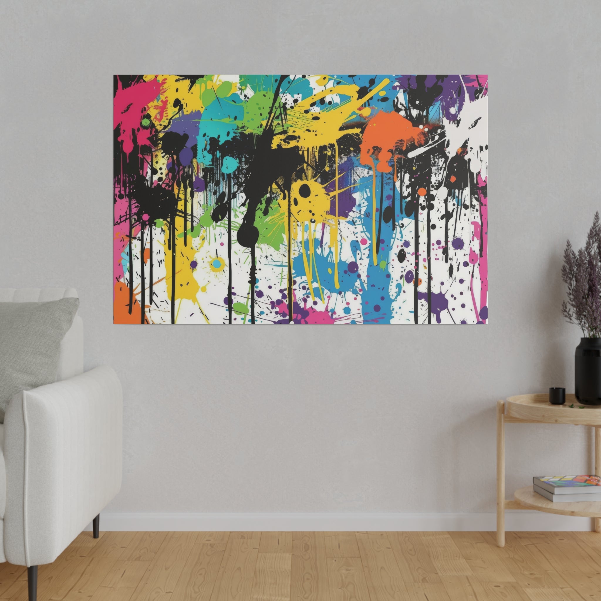 Urban Drip Graffiti Matte Canvas, Stretched, 0.75"