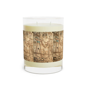 Egyptian Hieroglyphic Design Scented Candle - Full Glass, 11oz