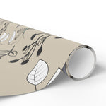 Load image into Gallery viewer, Brown and White Line Art Wrapping Paper
