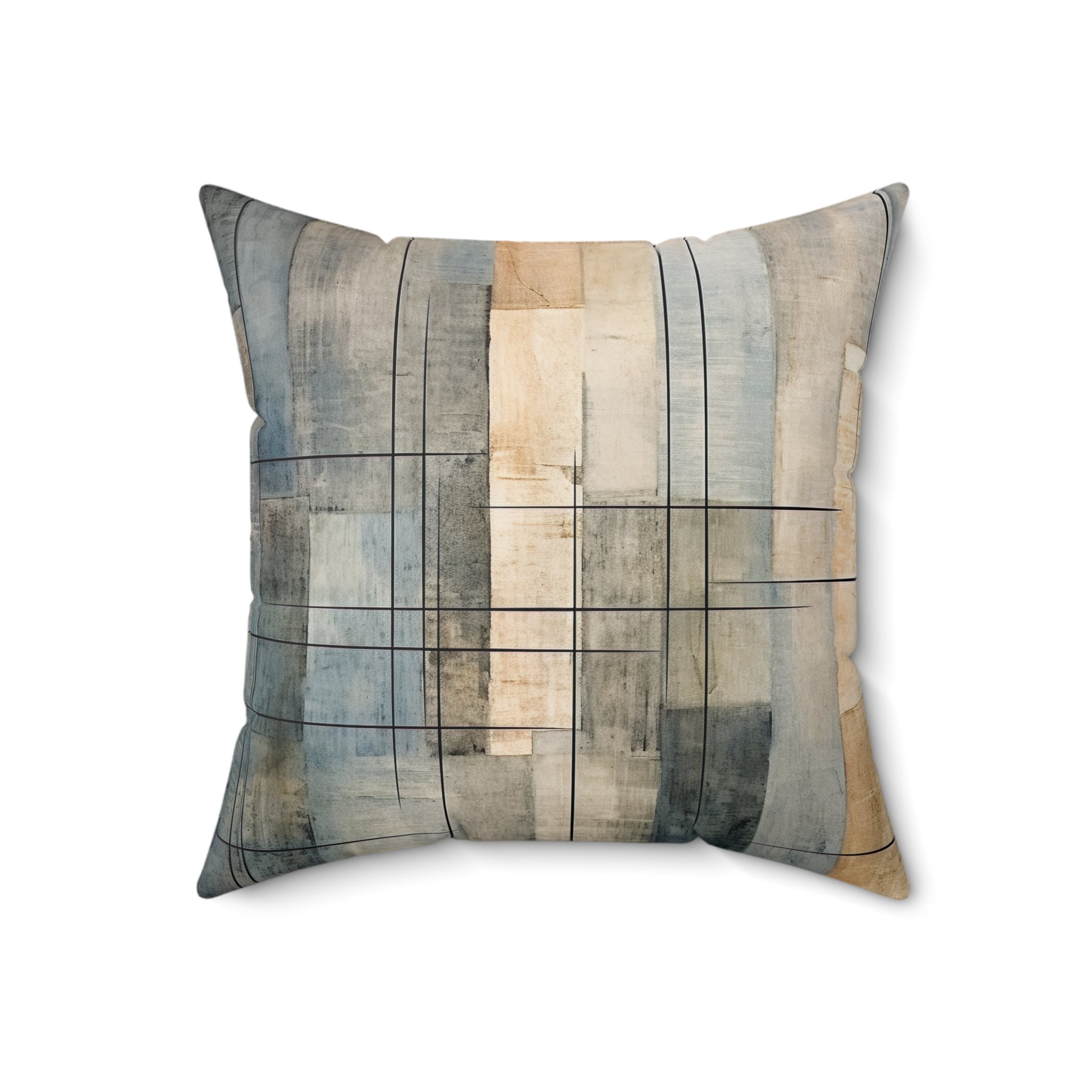 Silver and Gold Geometric Throw Pillow