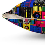 Load image into Gallery viewer, African Kente Print Spun Polyester Square Pillow
