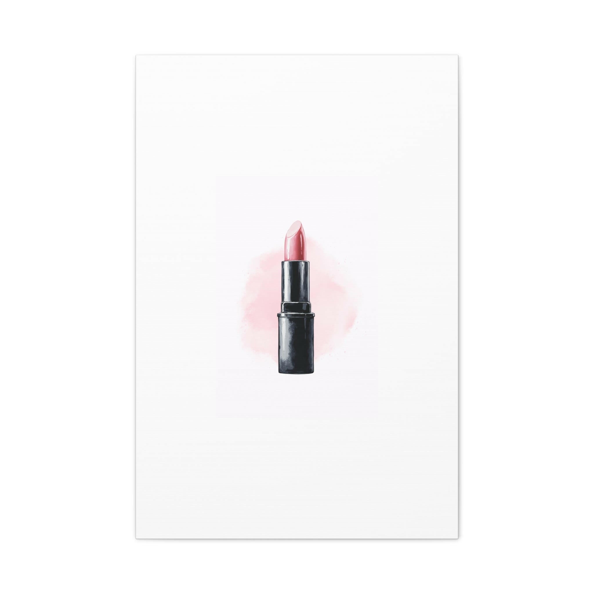 Pretty Pink Lipstick Matte Canvas