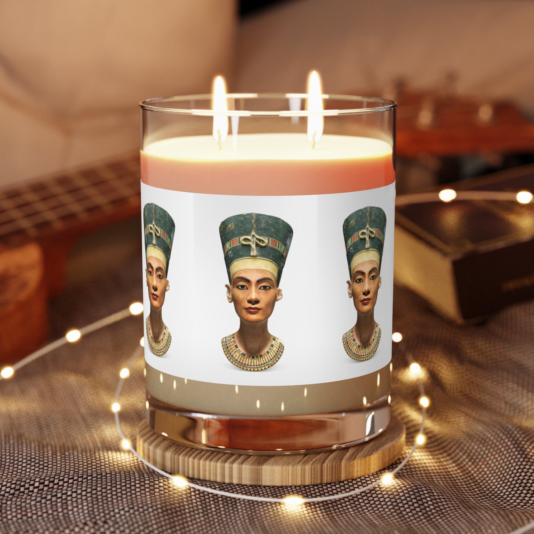 Queen Nefertiti Bust Scented Candle - Full Glass, 11oz