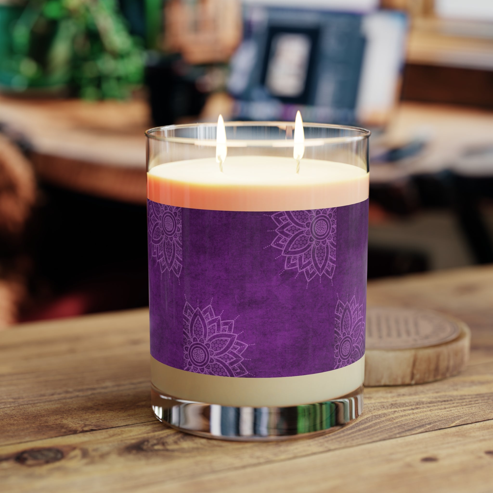 Deep Purple Scented Candle - Full Glass, 11oz