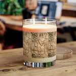 Load image into Gallery viewer, Egyptian Hieroglyphic Design Scented Candle - Full Glass, 11oz
