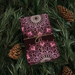 Load image into Gallery viewer, Black and PInk Mandala Wrapping Paper
