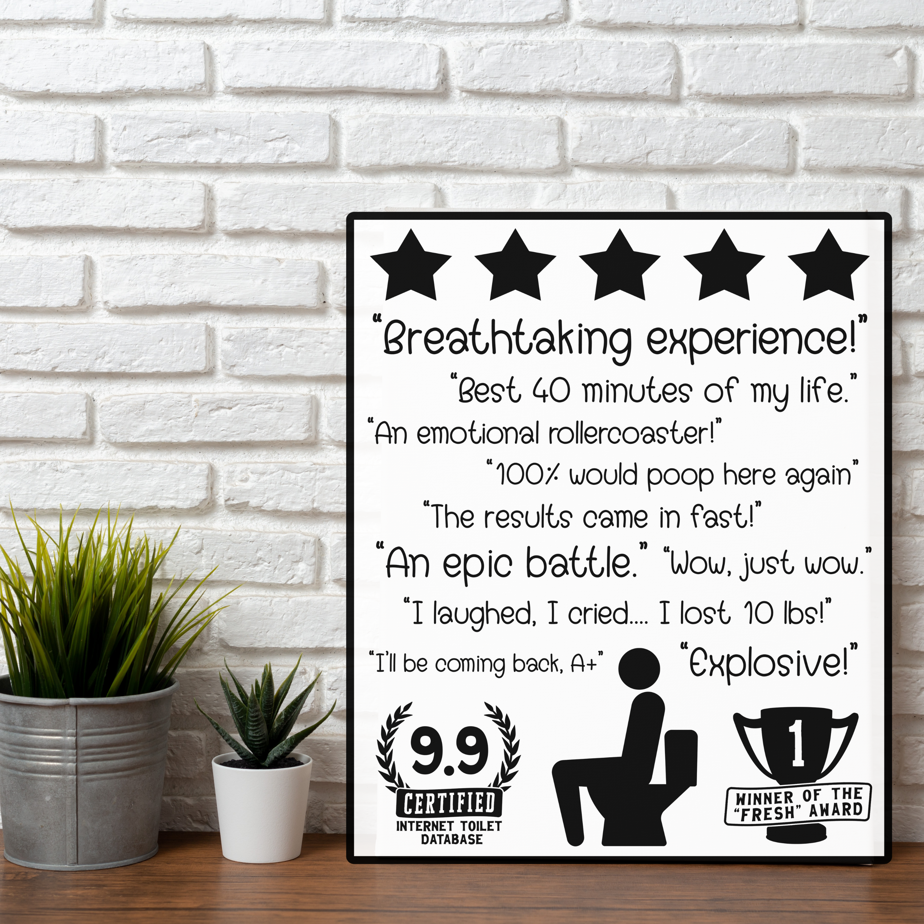 Funny Bathroom Sign Museum-Quality Matte Paper Poster